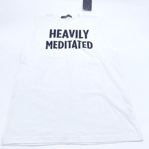 NWT Stylestalker Muscle Tank with “Heavily Meditated” Graphic